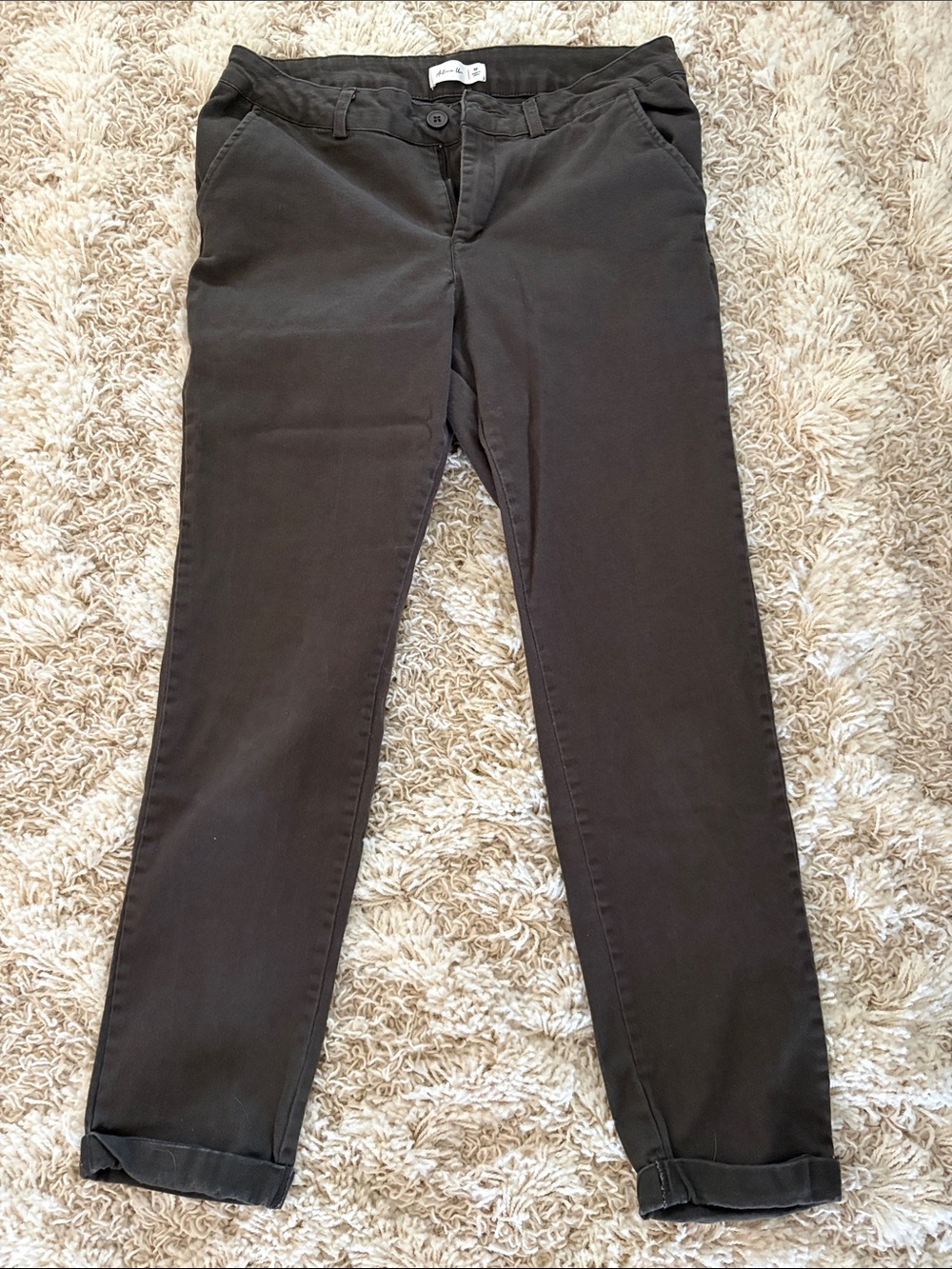 Active USA Brown Straight Chino Pants